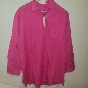 VICTORIAS SECRET hot pink swim cover up size large